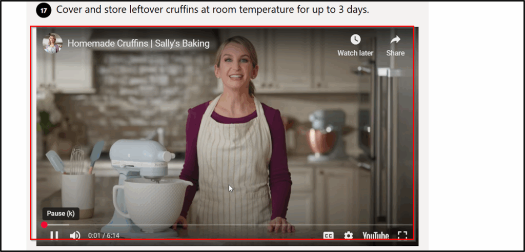 A screenshot of a video highlighted.