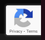 A screen shot of a collapsed reCAPTCHA drawer with the CAPTCHA logo, and links for "Privacy" and "Terms".